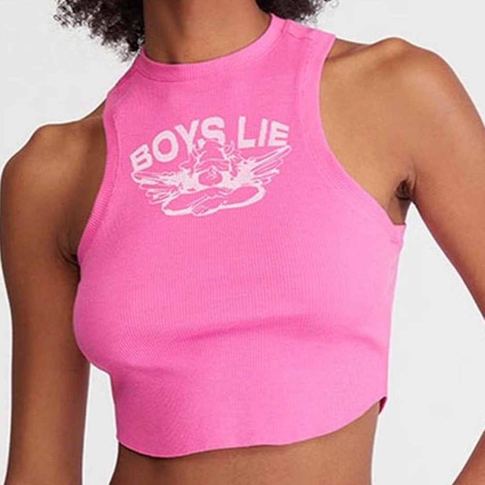 NWOT - BOYS LIE Modal Blend Crop Tank Top - Picture 2 of 7